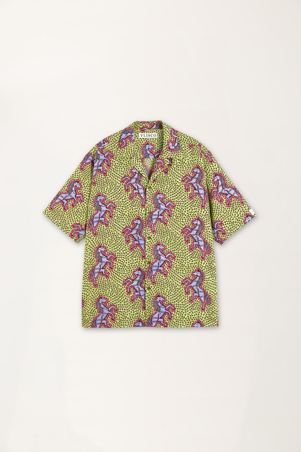 Jumping Horse Print Short Sleeve Shirt