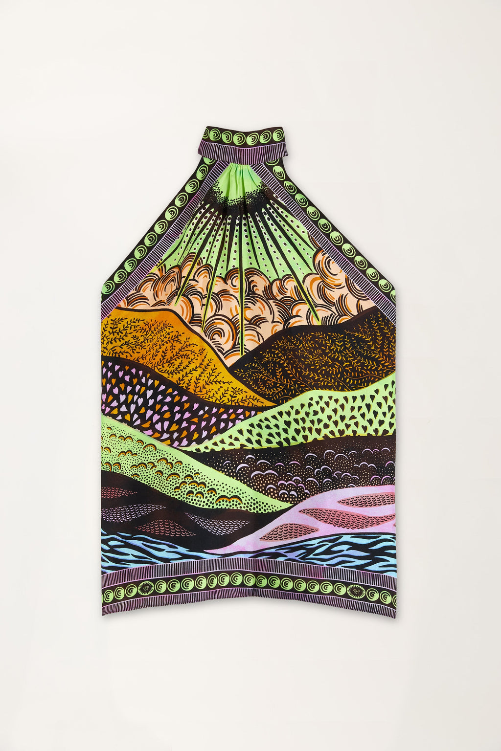 Eternal Sun Print Scarf Top