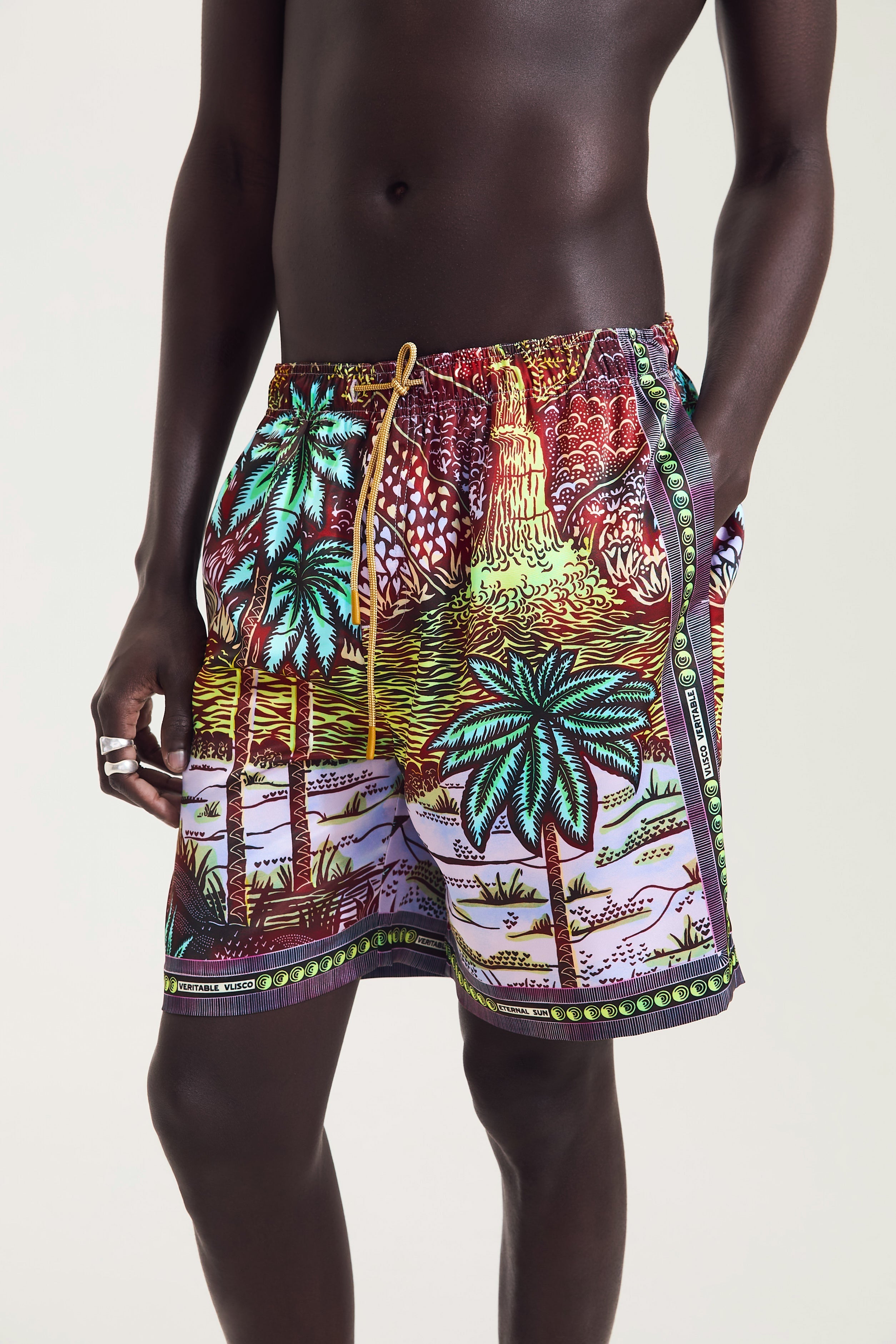 Rainbow Print Swim Shorts