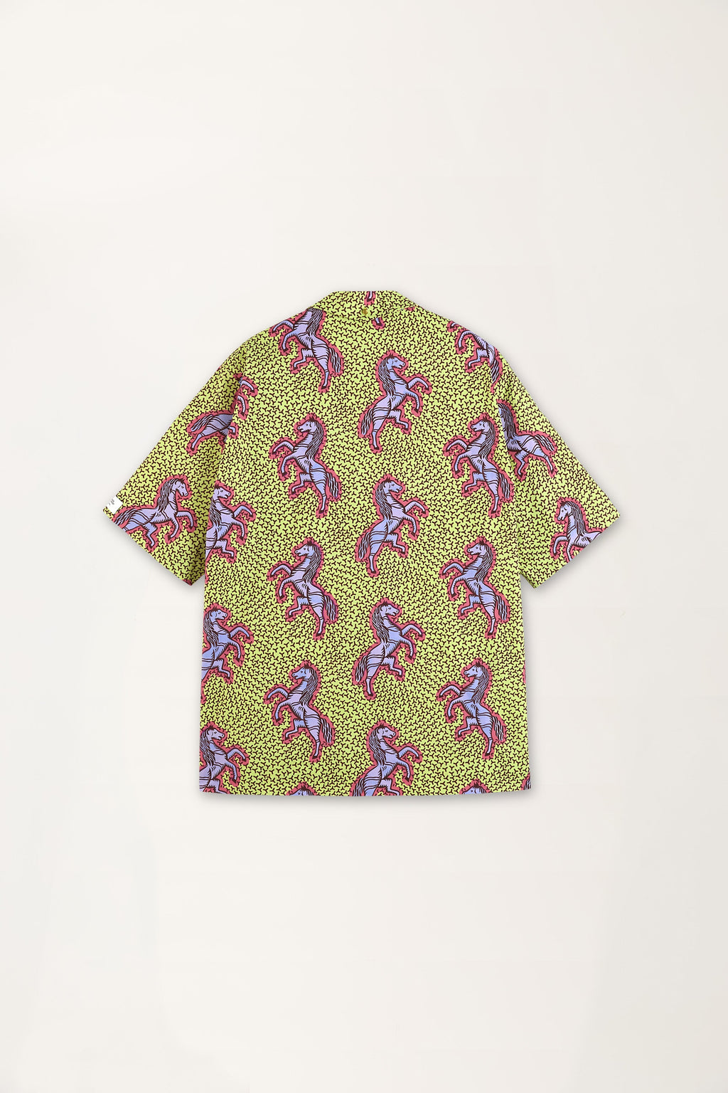 Jumping Horse Print Short Sleeve Shirt