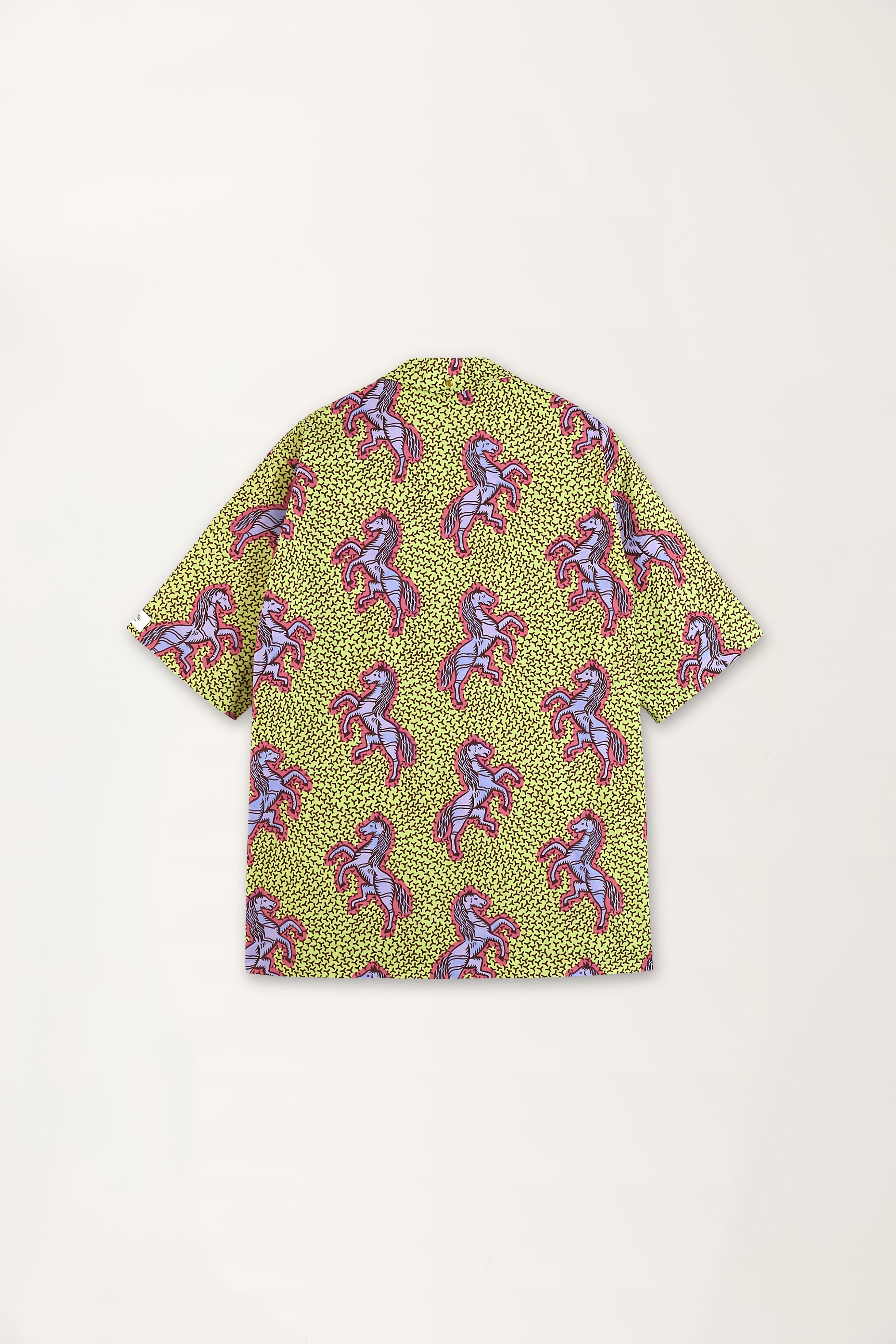 Jumping Horse Print Short Sleeve Shirt