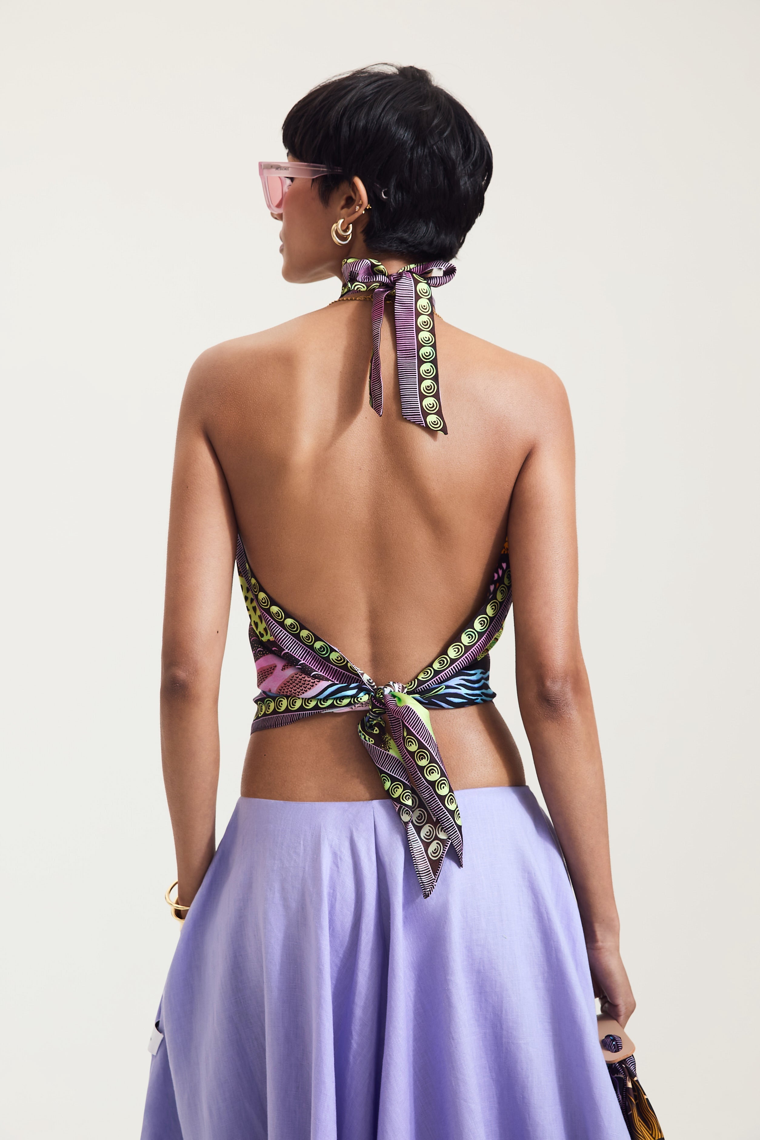 Eternal Sun Print Scarf Top